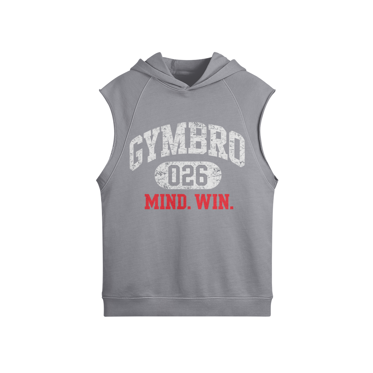 Sweat à capuche unisexe oversize délavé sans manches 380GSM